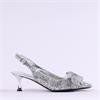 Una Healy I'm Not OK Bow Low Slingback - Chrome
